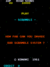Title:  Scramble (bootleg on Galaxian hardware)