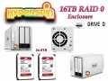 16TB Preconfigured Hyperspin Hard Drive External RAID 0 Enclosure TerraMaster D2-310 Western Digital Drive